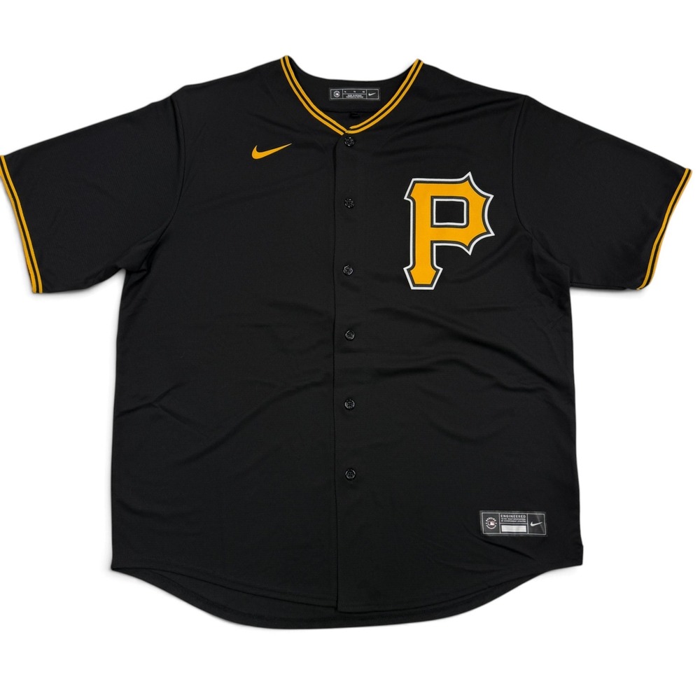 Nike Pittsburgh Pirates Roberto Clemente Jersey Mens XL #21 MLB Baseball Black